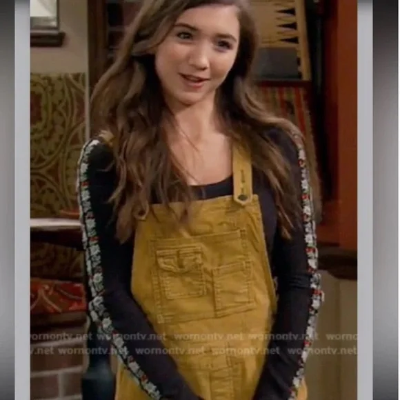 Free People Black Long Sleeve Top with Patterned Sleeves - Picture 12 of 13